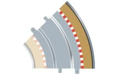 SCALEXTRIC C8228 BORDER RADIUS 2 CURVE OUTER BORDERS 45 DEGREE