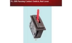 Peco PL-26R Passing Contact Switch, Red Lever PL26R