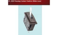 Peco PL-26W Passing Contact Switch, White Lever PL26W