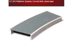 Peco ST-293 Platform System, Curved Unit, Stone Type ST293